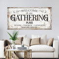 Personalized Welcome Canvas Sign | Farmhouse Gathering Decor