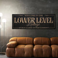 Custom Lower Level Lounge Canvas Sign