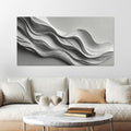 Abstract Gray Wave Canvas Wall Art