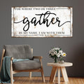 Christian Gather Canvas Sign
