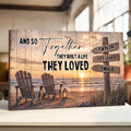 Personalized Beach Couple Name Canvas Print