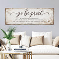 Go Be Great Joshua 1:9 Canvas Print