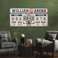 Custom Basketball Scoreboard Canvas | Personalized Arena Sign
