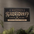 Personalized Barber Shop Canvas Sign