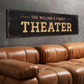 Personalized Family Theater Canvas Sign
