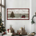 Vintage Christmas Farmhouse Canvas