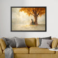 Peaceful Minimalist Mary and Jesus Canvas Wall Art