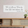 Custom Established Family Name Canvas