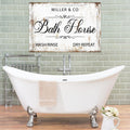 Personalized Bath House Canvas Sign
