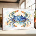Blue Crab Canvas Print | Coastal Nautical Wall Art