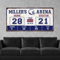 Personalized Football Scoreboard Canvas, Custom Arena Sign