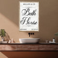 Personalized Bath House Canvas Sign
