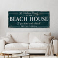 Personalized Beach House Canvas Wall Art