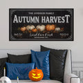 Personalized Autumn Harvest Canvas Sign