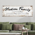 Custom Family Name Established Canvas Print