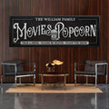 Personalized Movies & Popcorn Canvas Wall Art