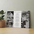 Personalized Father Daughter Song & Poem Canvas Print