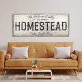 Personalized Farmhouse Sign, Custom Family Name Canvas