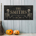 Personalized Skeleton Family Canvas – Gothic Name Wall Art