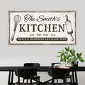 Personalized Family Kitchen Sign