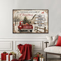Personalized Family Christmas Canvas Wall Art