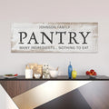 Personalized Pantry Canvas Sign | Farmhouse Kitchen Wall Decor