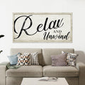 Relax & Unwind Canvas Sign (Large)