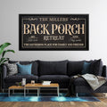 Custom Back Porch Retreat Sign