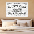 Personalized Country Inn Bed & Breakfast Canvas Sign