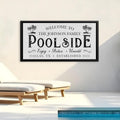 Personalized Poolside Welcome Canvas