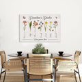 Personalized Grandma Garden Canvas | Grandkids Name Wall Art