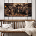 Cowboy Skeleton Canvas Print, Western Saloon Wall Art