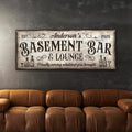 Personalized Basement Bar & Lounge Canvas Wall Art