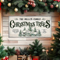 Personalized Family Christmas Tree Canvas Wall Art