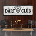 Personalized Dart Club Sign Canvas