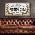 Personalized Hunting Camp Sign Canvas