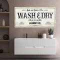 Wash & Dry Laundry Canvas Sign