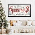 Personalized Merry Christmas Sign Canvas