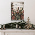 Vintage Christmas Carolers Canvas Sign
