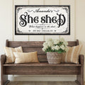 Personalized She Shed Sign Canvas