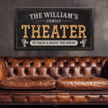 Personalized Movie Room Canvas Sign