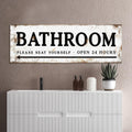 Personalized Bathroom Farmhouse Canvas Sign