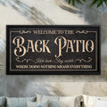 Personalized Patio Canvas Sign