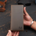 Personalized Full Grain Leather Long Wallet – Unisex Multi-Compartment Wallet