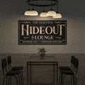 Personalized HIDEOUT LOUNGE Sign Wall Decor with Family Last Name