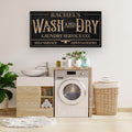 Personalized Wash & Dry Laundry Sign – Custom Laundry Room Wall Art