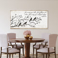 Scripture Rustic Psalm 91:4 Bible Verse He Covers You With His Feathers Sign Canvas Wall Decor
