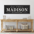 Personalized Canvas Family Name Sign, Perfect For New Home Owners