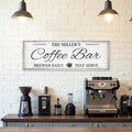 Custom Coffee Bar Canvas Sign
