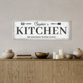 Personalized Farmhouse Kitchen Sign, Rustic Wall Art Plaque for Kitchen Decor